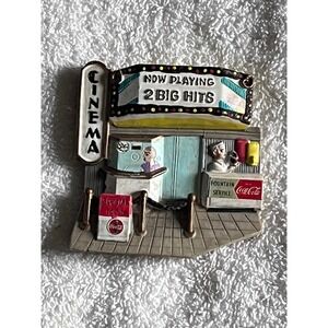 Vintage Coca-Cola Cinema Movie Theater 3D Refrigerator Magnet Retro Marquee